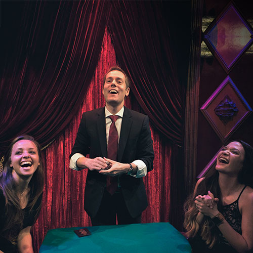 Joe gets big laughs in the Magic Castle