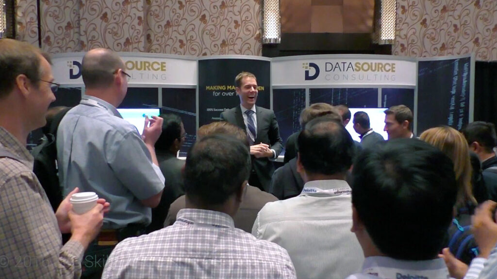 Joe gets a big crowd at a 10x20 booth.