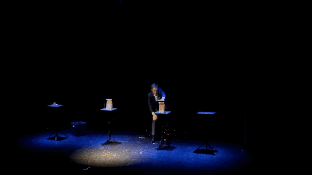 Joe Skilton performs the nail stab at Illusion Magic Lounge