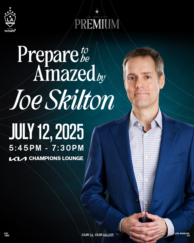 Promo image sent to premium ticket holders. Image reads: Prepare to be Amazed by Joe Skilton July 12, 2025.