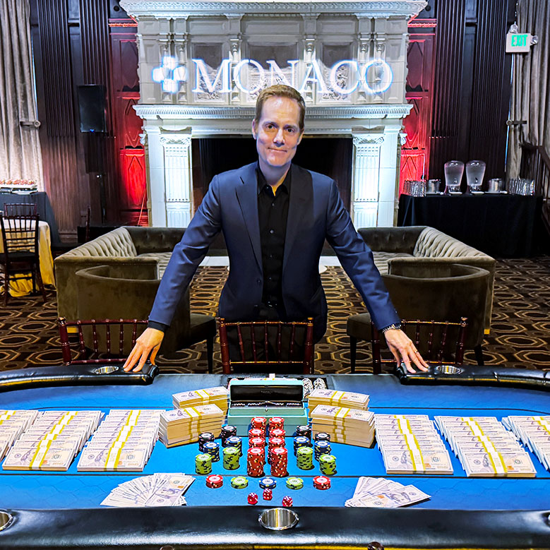 Joe Skilton with $100,000 in prize money at the Monaco Invitational.