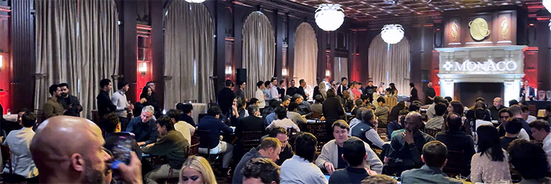 Poker tournament at the Julia Morgan Ballroom, San Francisco, CA